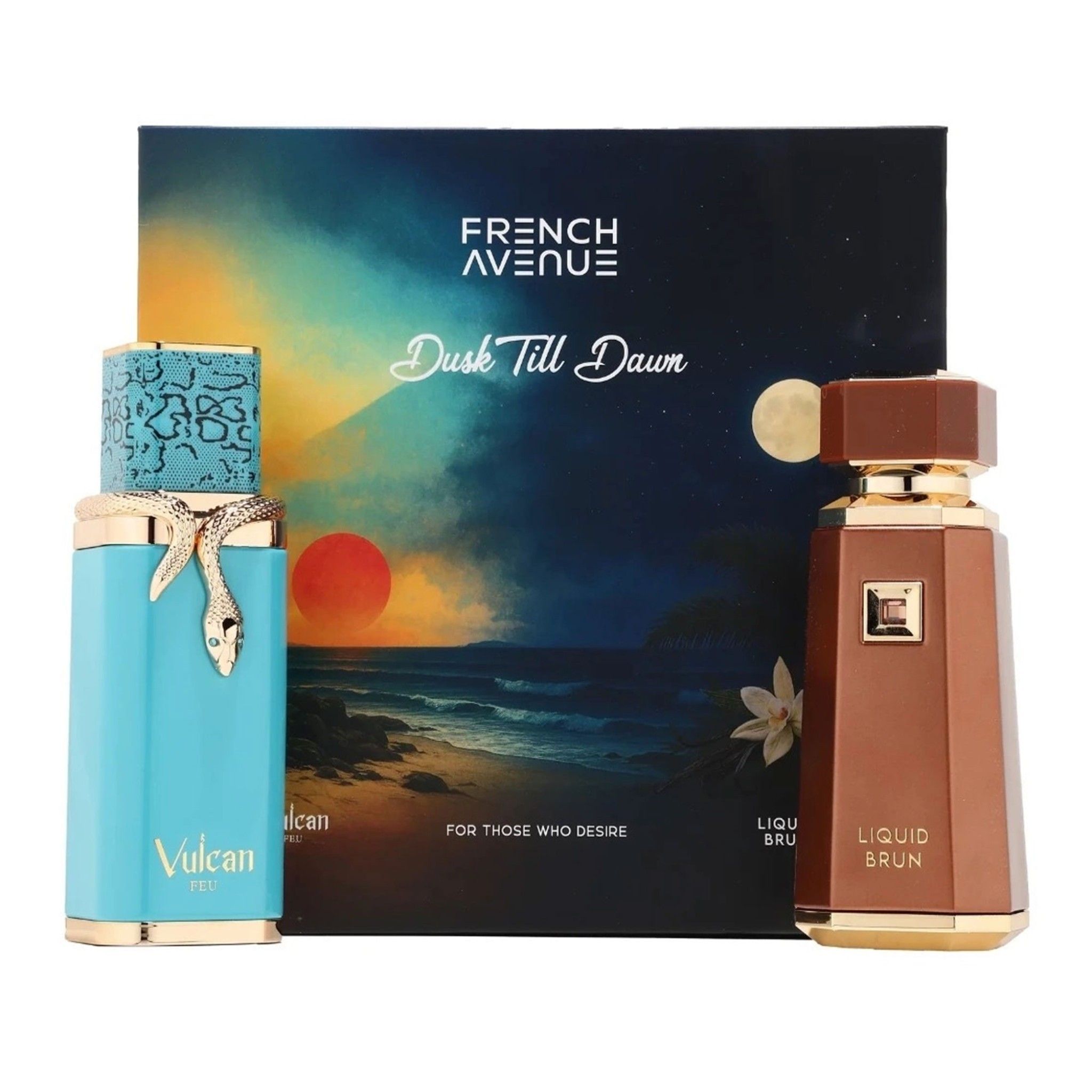 PACK DUSK TILL DAWN - VULCAN FEU + LIQUID BRUN - FRENCH AVENUE