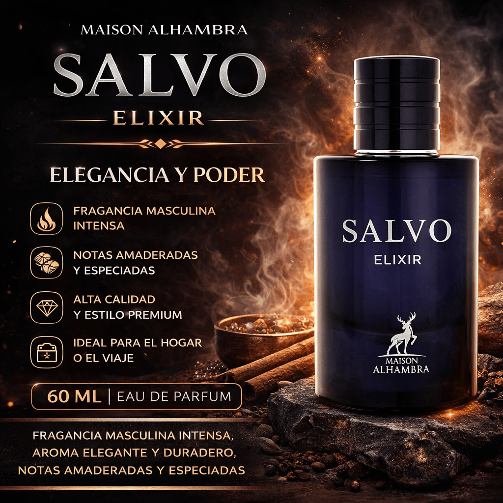 PERFUME SALVO ELIXIR 60ML - MAISON ALHAMBRA
